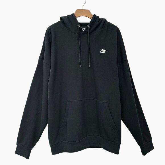 Nike Hoodie Mens Small Black Oversized Fit Cotton Training Performance Athletic - Picture 1 of 13